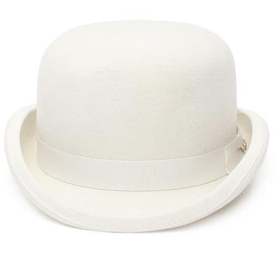 Wollen Fedora Tophoed Witte Korte Rand Tovenaarshoed Verrassingscadeau voor Vriend