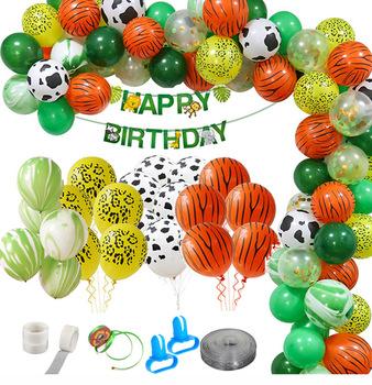 Bruiloft Verjaardag Babyborrel Geslachtsonthulling Decoraties Stofblauw Wit Ballonnenboog Slingerset