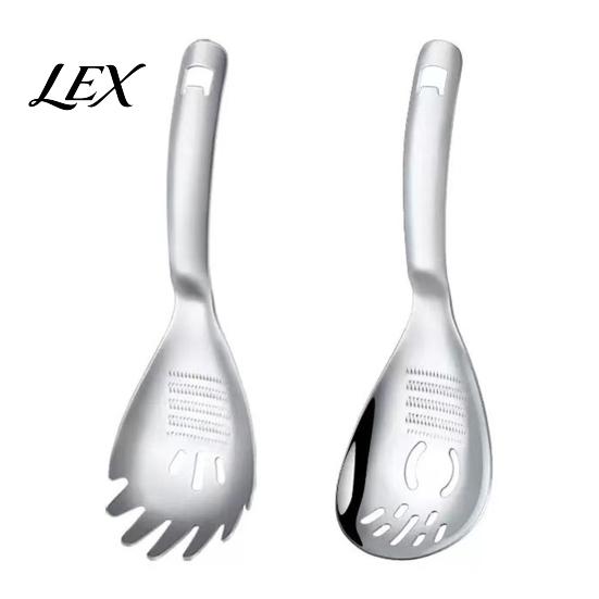 Versatile Kitchen Tool for Baking Stainless Steel Grinding Spoon, Multifunctional Gadget, Garlic Ginger Soup Strainer Cooking Mashing/Egg Separating