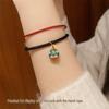 Zodiac Year Red and Black Rope Bracelets: Gold Hand Rope, Women's, Men's, Titanium Steel Leather, Non-Fading.