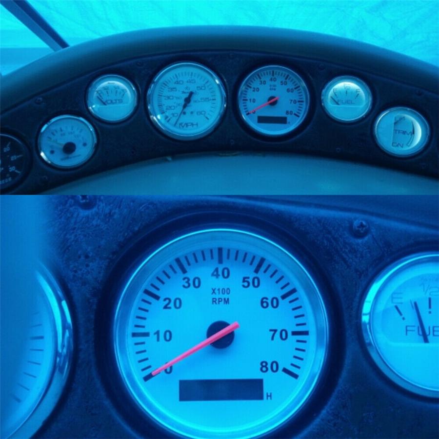 Waterproof 12/24V 85mm LCD Car Marine Tachometer Engine Tacho Gauge 0-8000 RPM