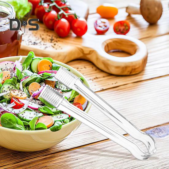 10 ks Akrylové servírovací kleště Průhledné Jednorázové Kuchyňské náčiní na Párty Jídlo Bufet 6,3 palce Hladká rukojeť Protiskluzové Opakovaně použitelné Salát Catering Led