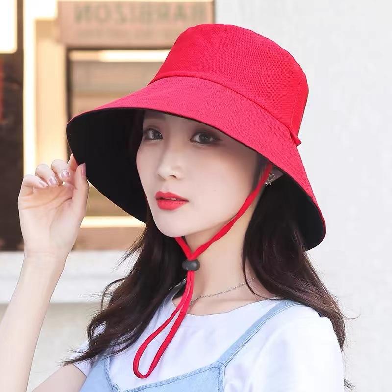 Double-sided Large Brim Fisherman Hat Women's Sun Hat Easiest for Match Sun Hat Uv Protection Basin Hat Fashioneasiest for Match
