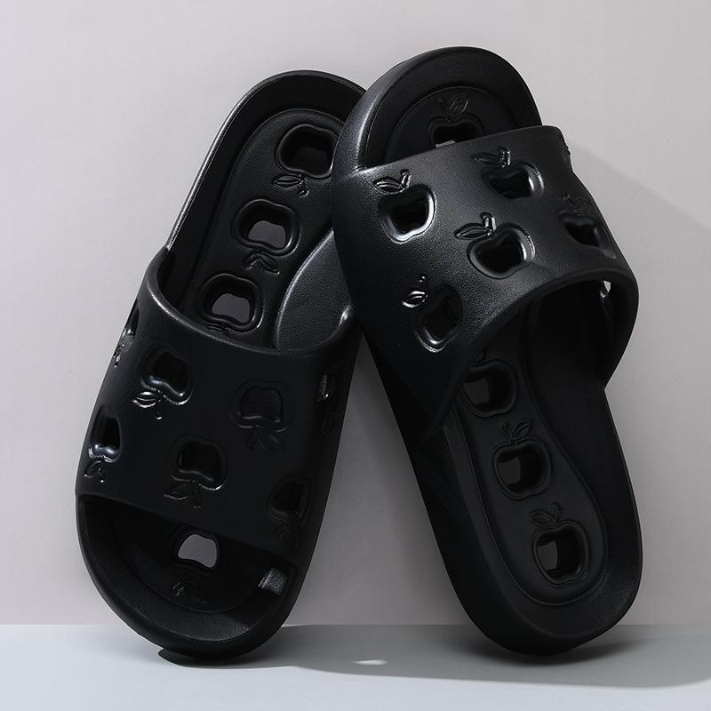 Bath Slippers Non-slip Water Leakage Household Hole Hollow Bathroom Soft Bottom Eva Women Couple Men Cool Slippers