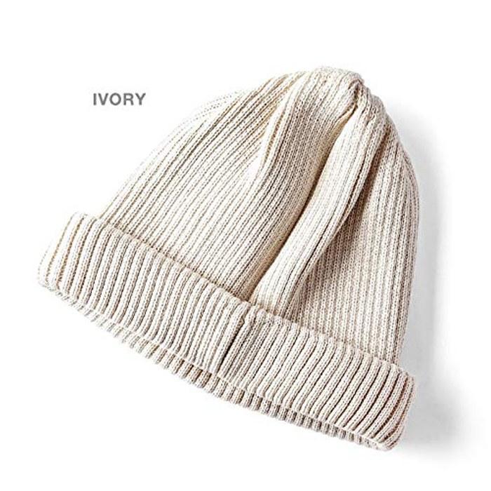 [Lototo] R5021 Cotton Roll-Up Beanie (One Size, Black)