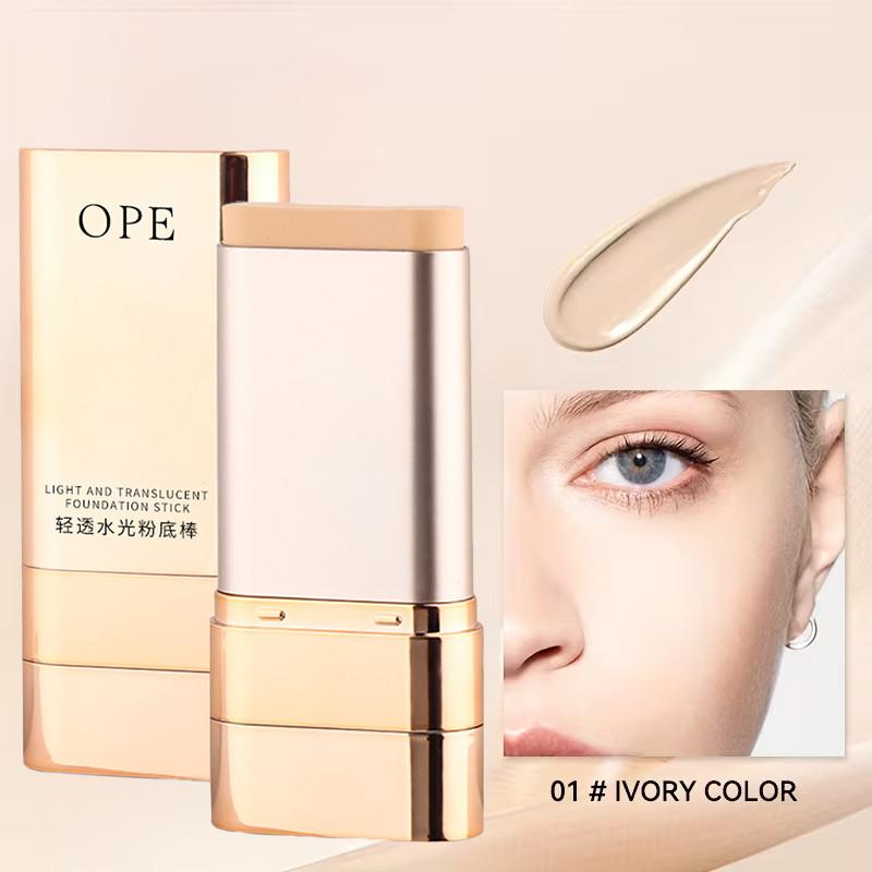 Dvouhlavý make-up tyčinka s vodním rozjasněním krycí lehká voděodolná dlouhotrvající make-up tyčinka s štětečkem módní dámská kosmetika