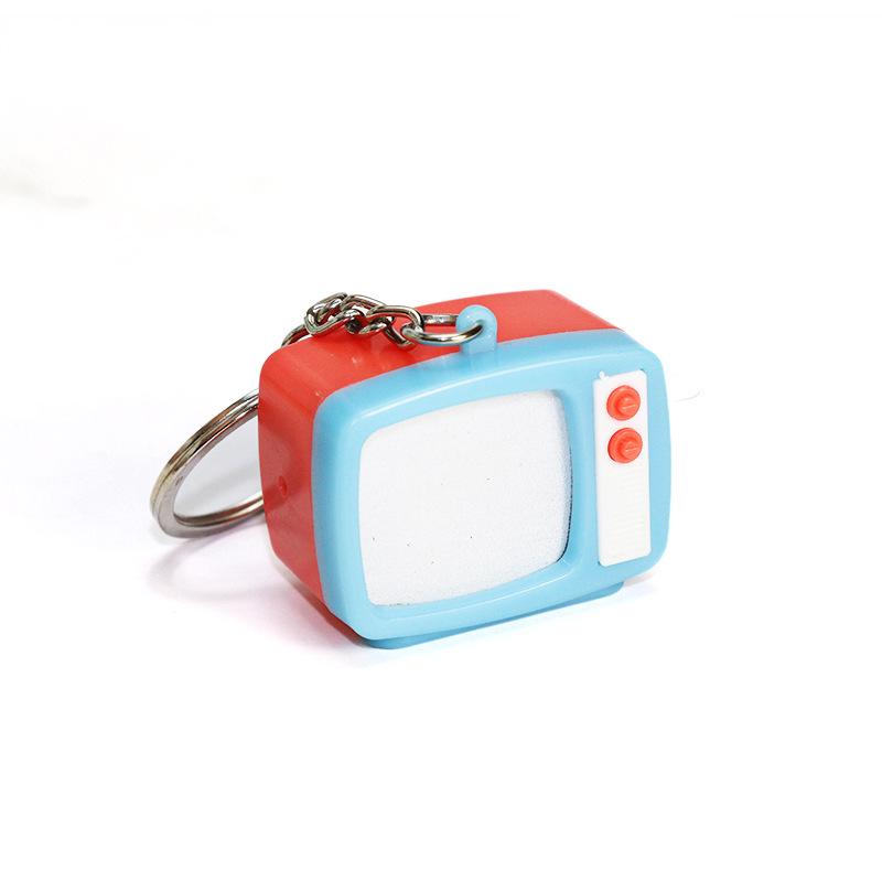LED Luminous TV Keychain Toy with Screen Change Feature