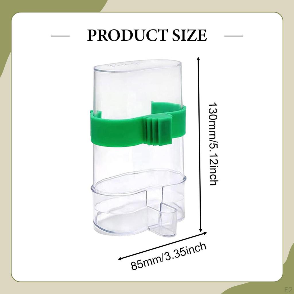 2Pcs Automatic Bird Water Feeder Food Container Parakeet Waterer for Budgies Lovebird Cockatiel