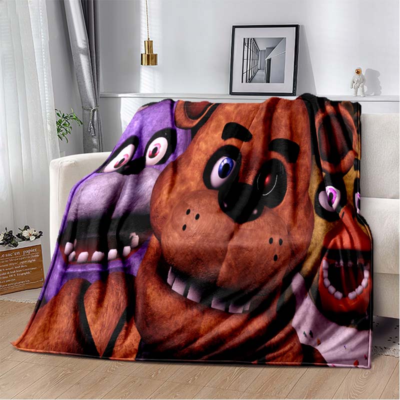 3DTerror FNAF-Five-Nights At Freddys Printed Blanket Home Flannel Comfortable Warm Sofa Bed Portable Children Adult Gift Blanket