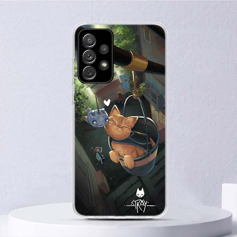 Stray Cat Game Soft Case For Samsung Galaxy A16 A15 A14 A13 A56 A55 A54 A53 Phone Cover A26 A36 A25 A35 A24 A34 A23 A33 A15 A14