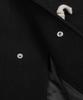 Trillion Unisex Balmacaan Duffle Long Coat (Black)