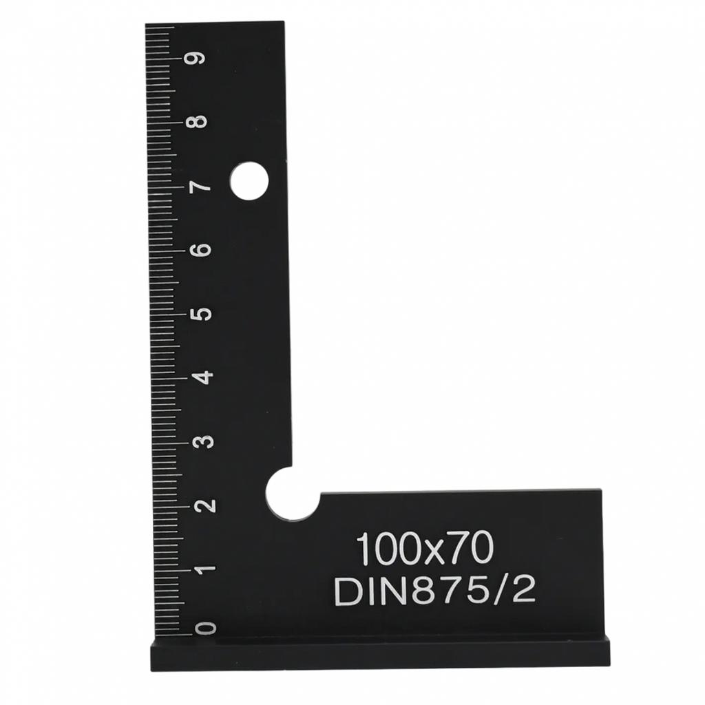 Flat Edge Square Ruler for Precise 90 Degree Angles in Woodworking Projects