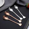 6PCS Love Handle Mini Tea Spoon Household Coffee Spoon New Dessert Spoon  Bar Accessories