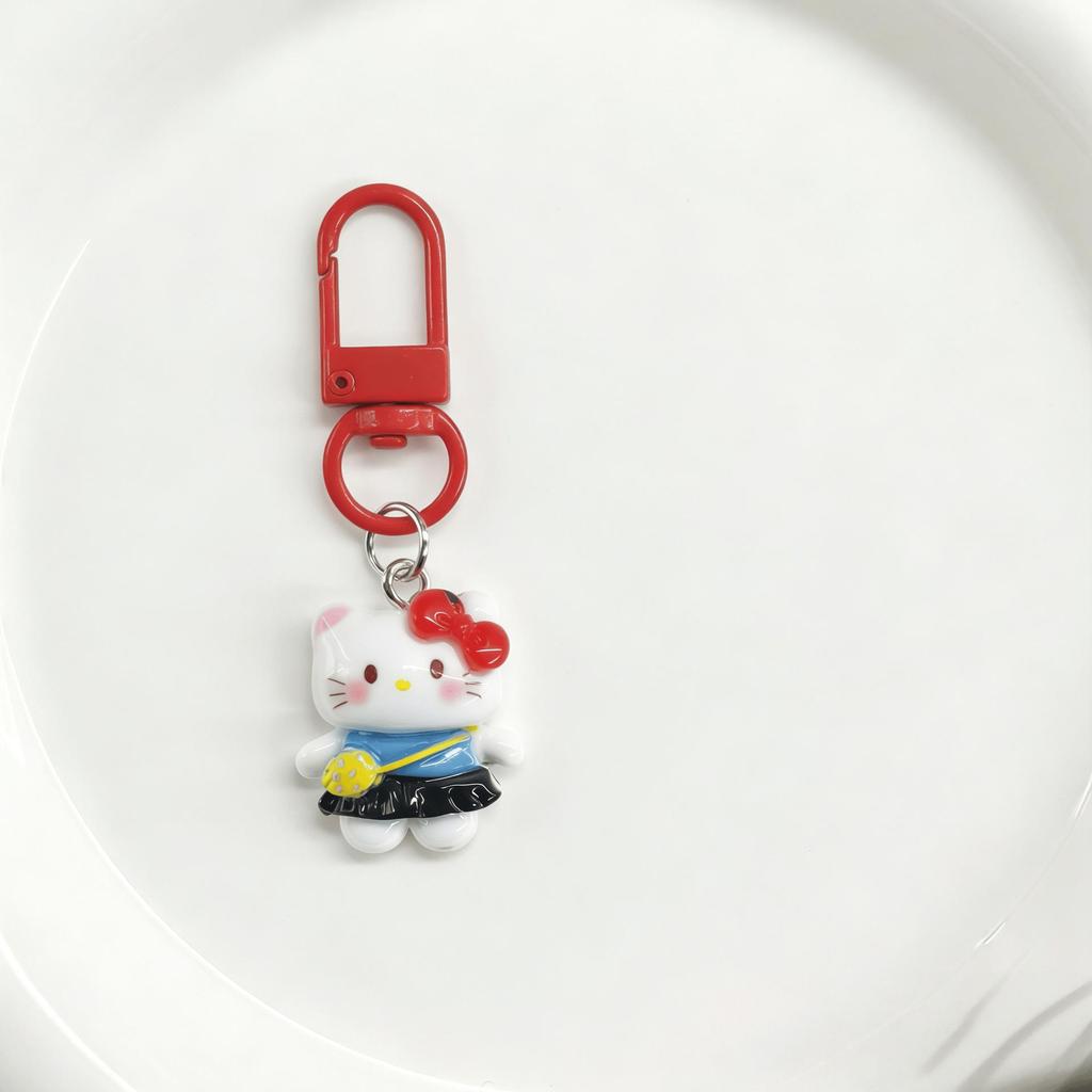 Hello Kitty Resin Keychain Pendant – Cute Backpack Charm and Small Gift for Best Friends