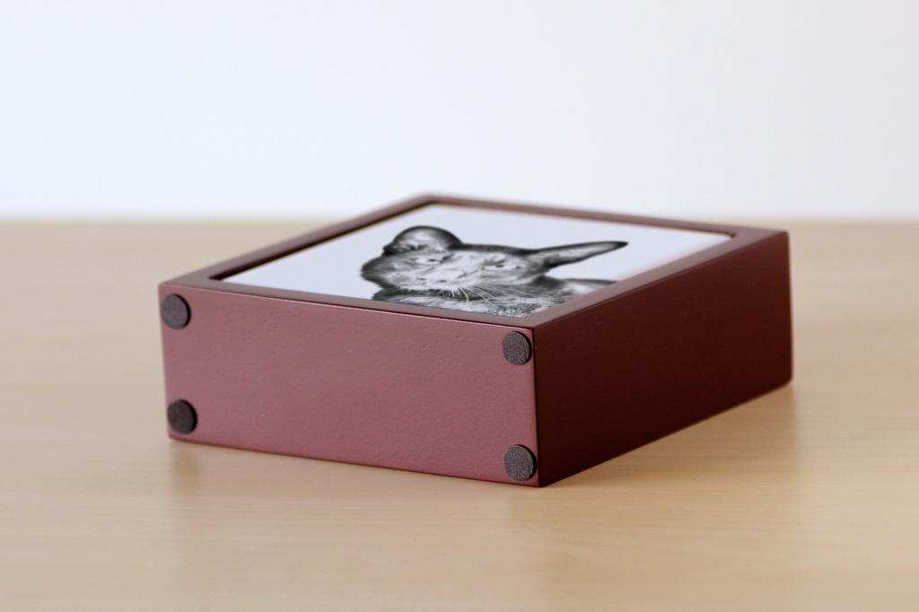 Havana Brown – Pen holder with a cat, desk organizer with a print | Art-Dog