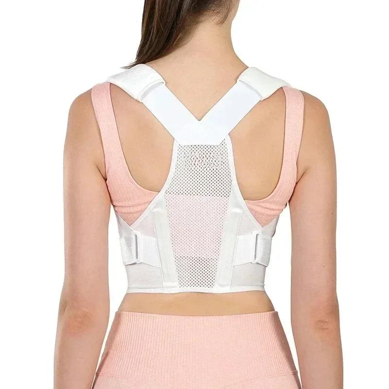 Postureright Upper/Lower Back Support For Scoliosis - Medical Grade Posture Corrector With Chest Strap Full Body Support