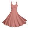 Women's Vintage Sleeveless Pleated Patchwork Cute A-Line Hem Dresses
