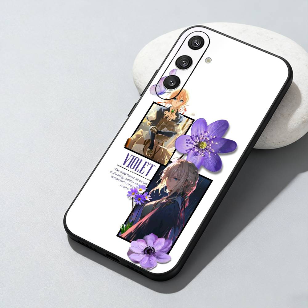V-Violet E-Evergarden  Phone Case For Samsung Galaxy A73,A72,A71,A70,A52,A51 Others Soft Black Cover