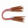 Multicolor Plastic Pipe Carbonized Double Annular Bamboo Sweater Needles(100 Cm39.4 In)