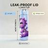 1PC Purple Baby Dragon Fantasy Print 750ml Color Plastic Sports Water Bottle Leakproof Flip Straw Lid Suitable for Sports Office Home Use