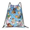 Custom D-Digimons Drawstring Bags for Shopping Yoga Backpacks Men Women Cartoon Sports Gym Sackpack
