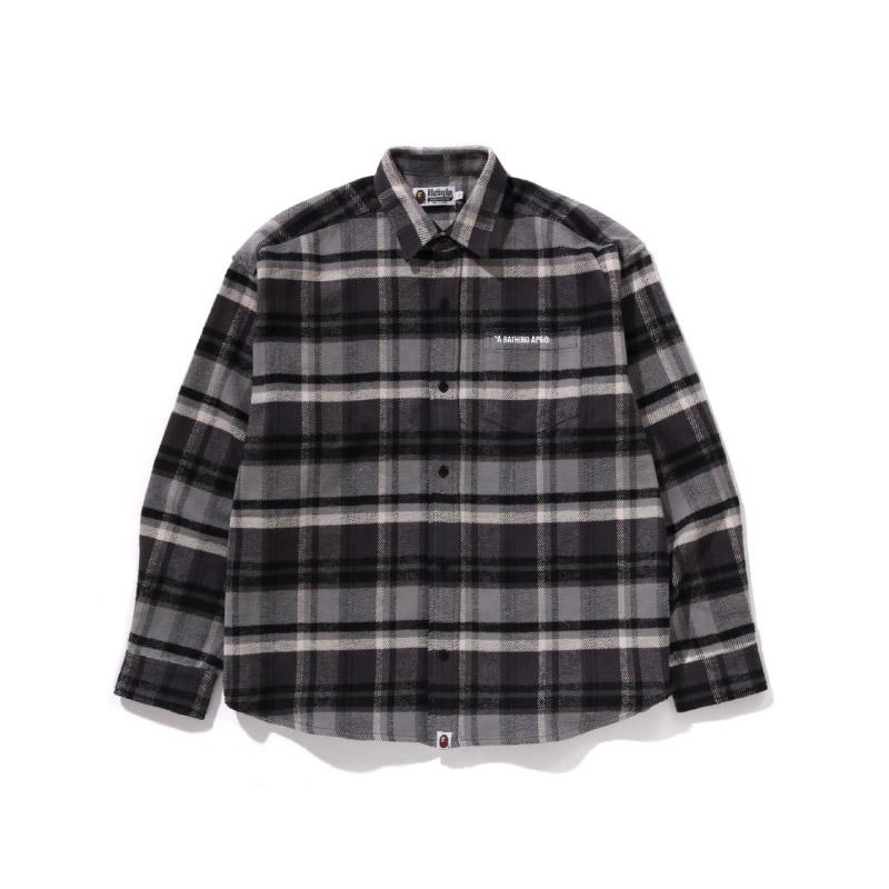 A BATHING APE ® Check Flannel Shirt 0ZXSTM131310N