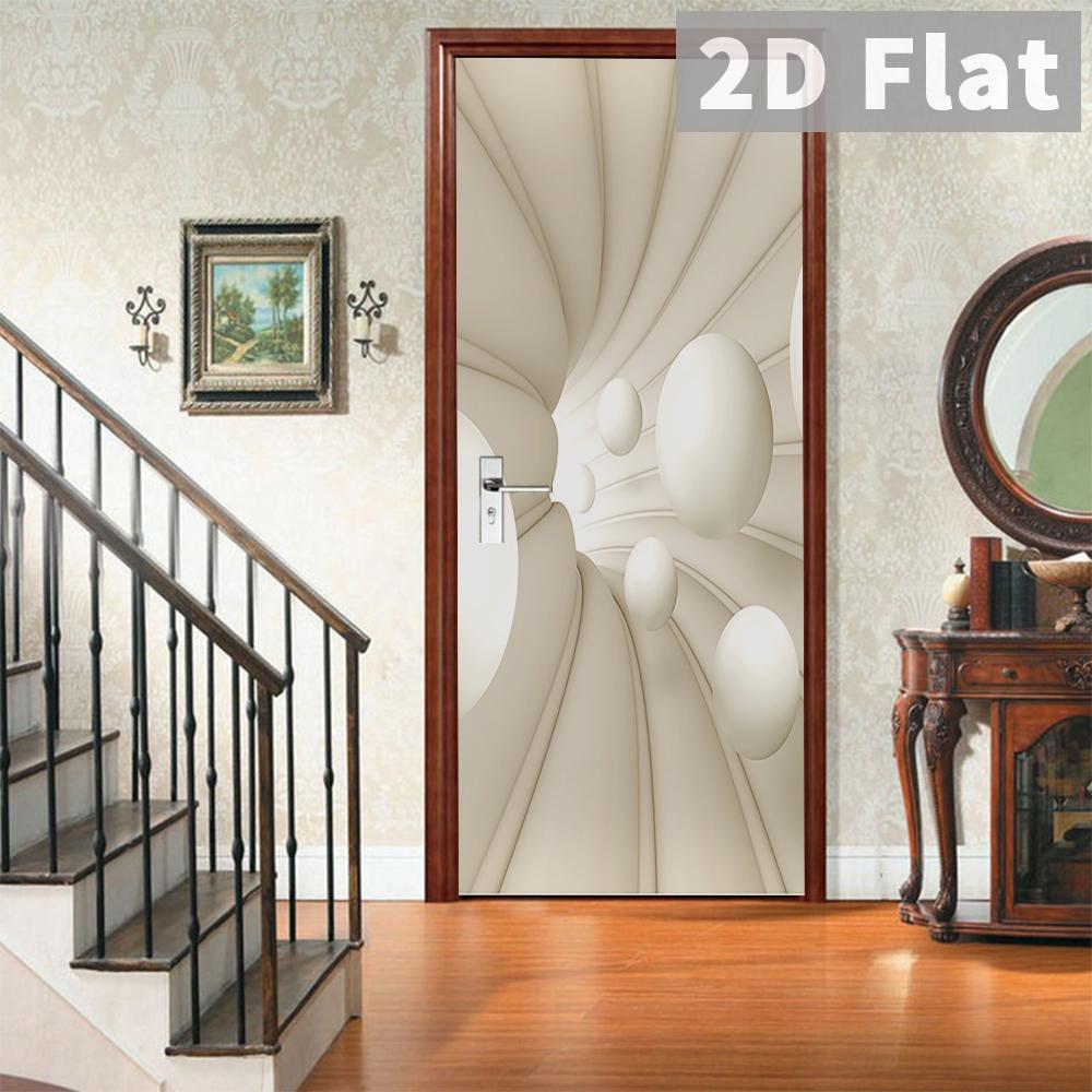 76Style 77/90cm Self-Adhesive Door Stickers Removable Wall Sticker Scenery Wallpaper Stone Stair Murals for Doors Modern Home Decor