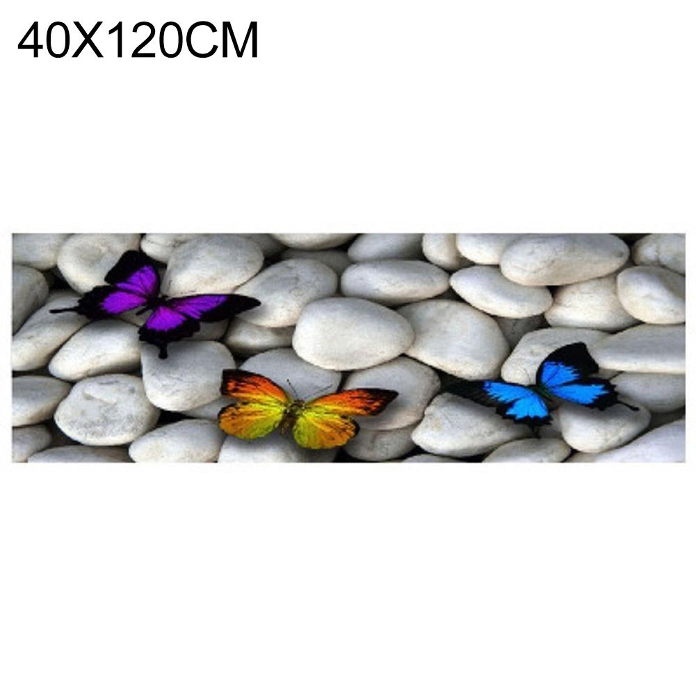 DYS Home Decor Cobblestone Butterfly Pattern Floor Mat Bathroom Non-slip Absorbent Rug Carpet