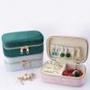 Velvet Portable Jewelry Box Zipper Closure Necklace Storage Case  Rings Storage Case
