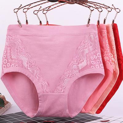 Middle Aged High Waisted Pure Cotton Panties Triangle Women’s Panties