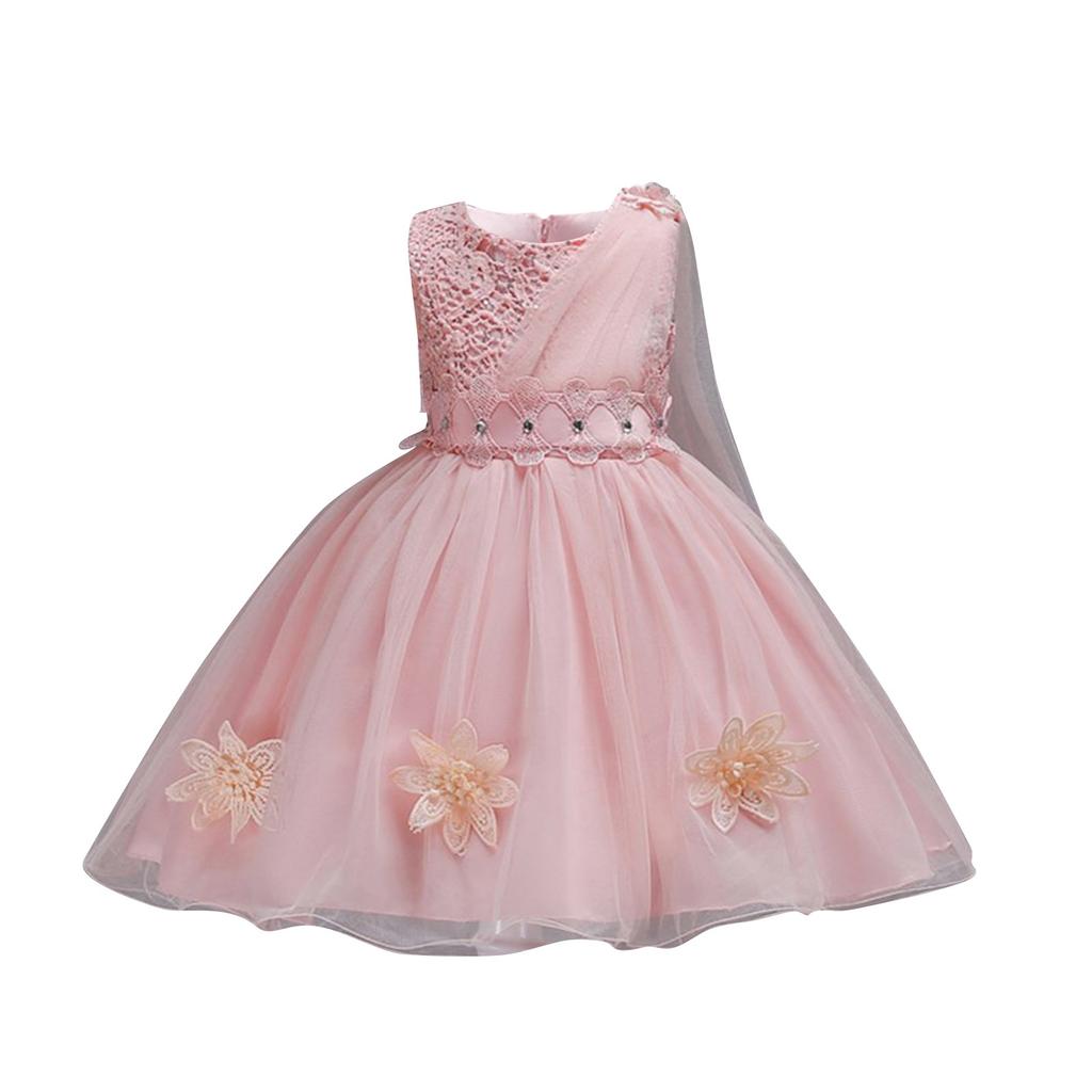 Toddler Kid Girl Lace Sleeveless Princess Gown Party Tulle Dress Cosplay Clothes