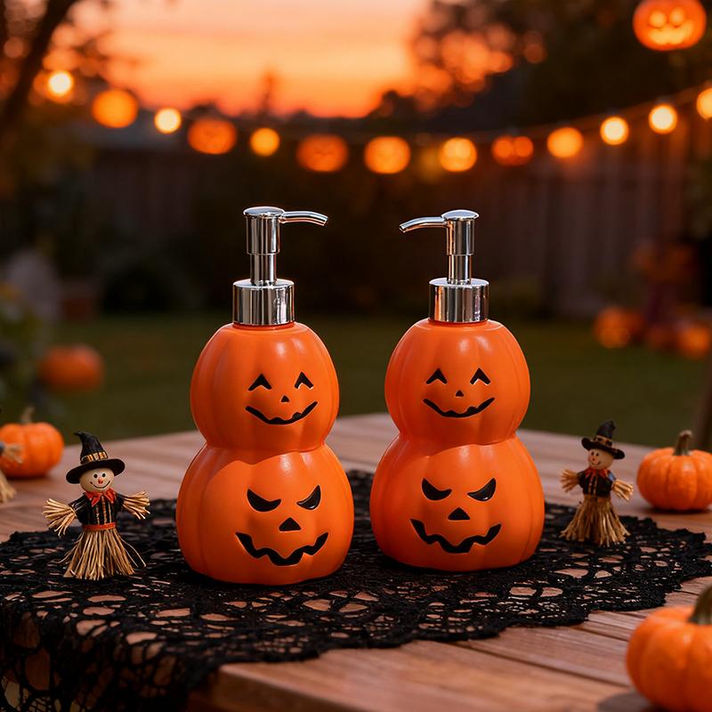Creative Ghostface Pumpkin Soap Bottle Home Press Soap Dispenser Hand Wash Bottle Bathroom Shower Gel Bottle Decorative Ornament