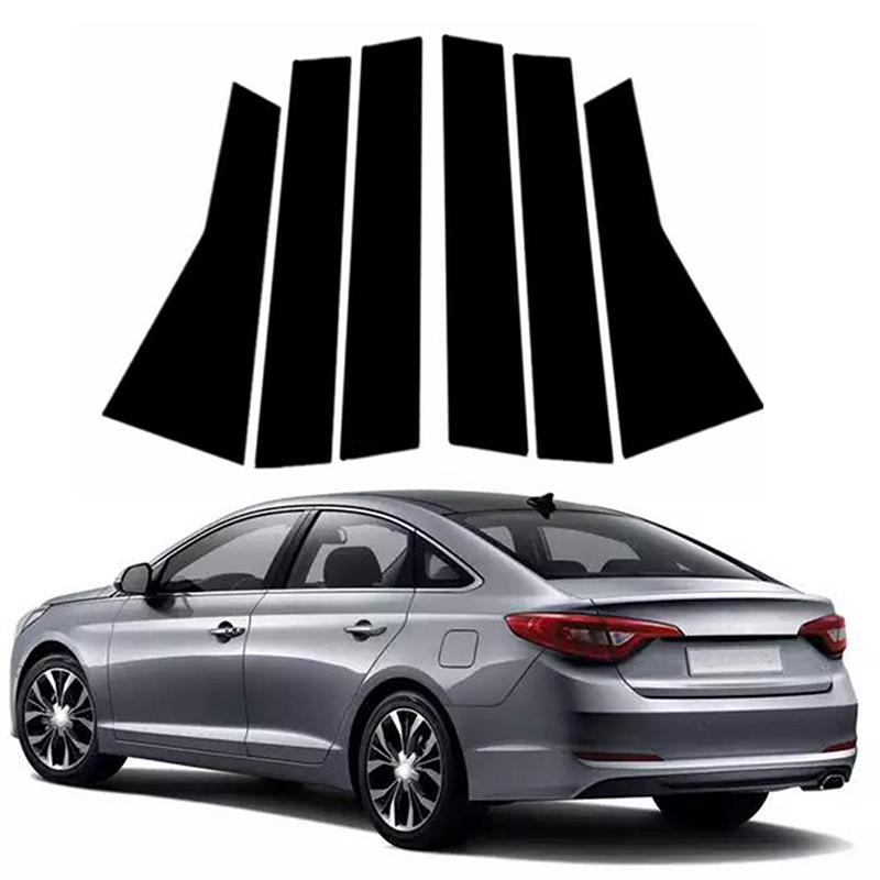 Car Central Middle Column PC Window Trims Decoration B C Pillar Strip Car Good for Hyundai Sonata 2015-2019