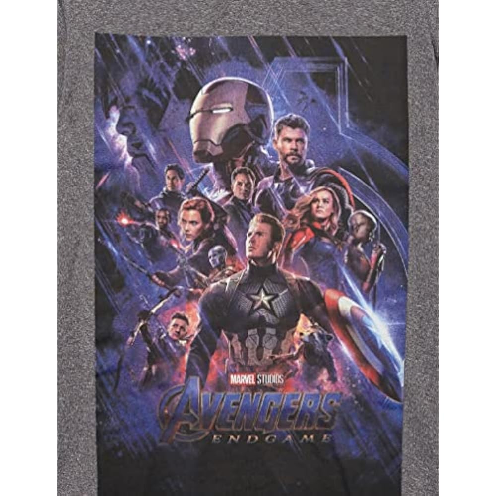 [Marvel] T-shirt Avengers Poster T-shirt Heather Charcoal X-Large