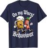 Oktoberfest auf meinem Wurstverhalten GerUnisex Bierwurst Damen Unisex T-Shirt Mode Lässig Baumwolle Grafik T-Shirts Streetwear