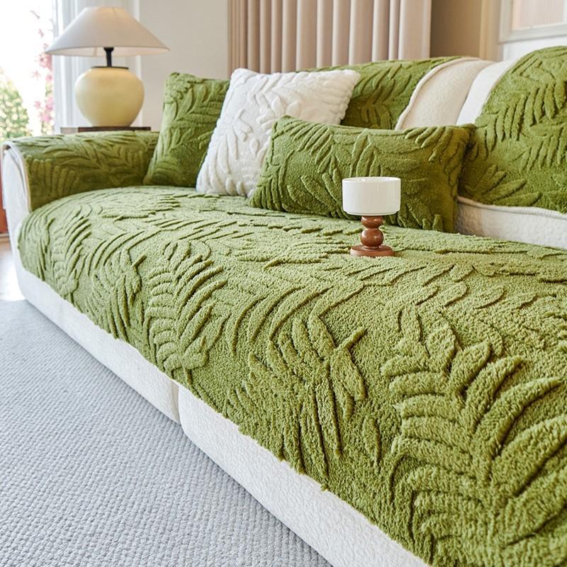 Winter Living Home Non-slip Frond Jacquard Sofa Cushion Couch Sofa Covers Warm Slipcover Funda Sofa Mats