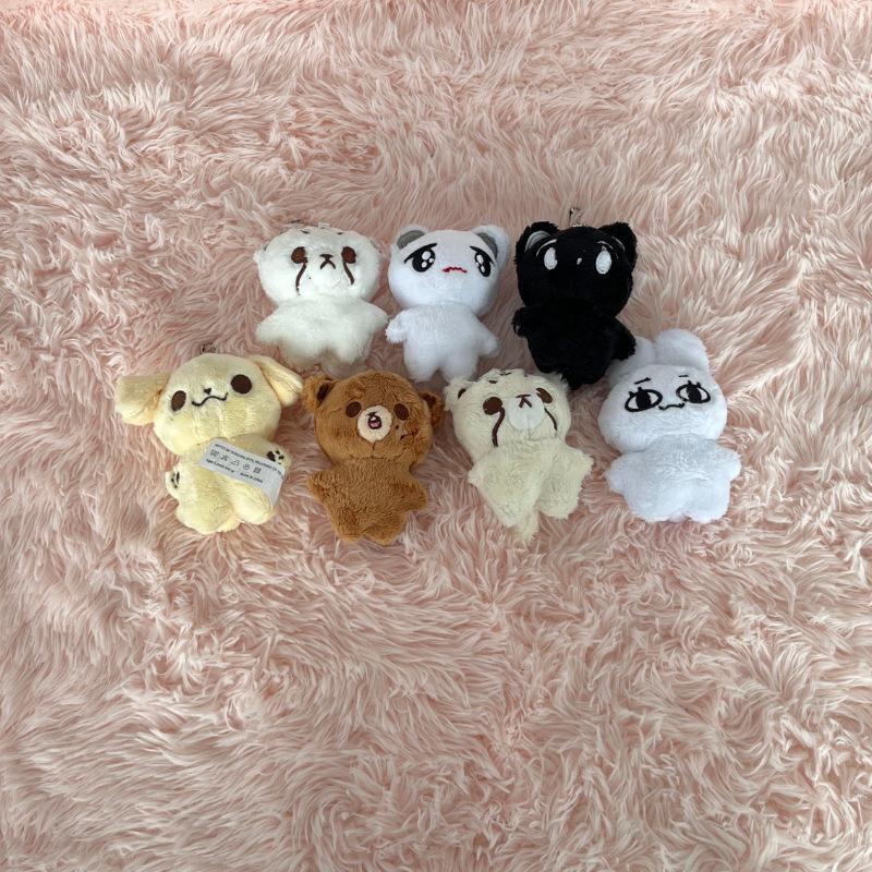  Doyoung Taeyong Mark Cheetah Lee Seo Jinnie Rabbit Plush Keychain Pendant 10cm Customizable with Net Bag