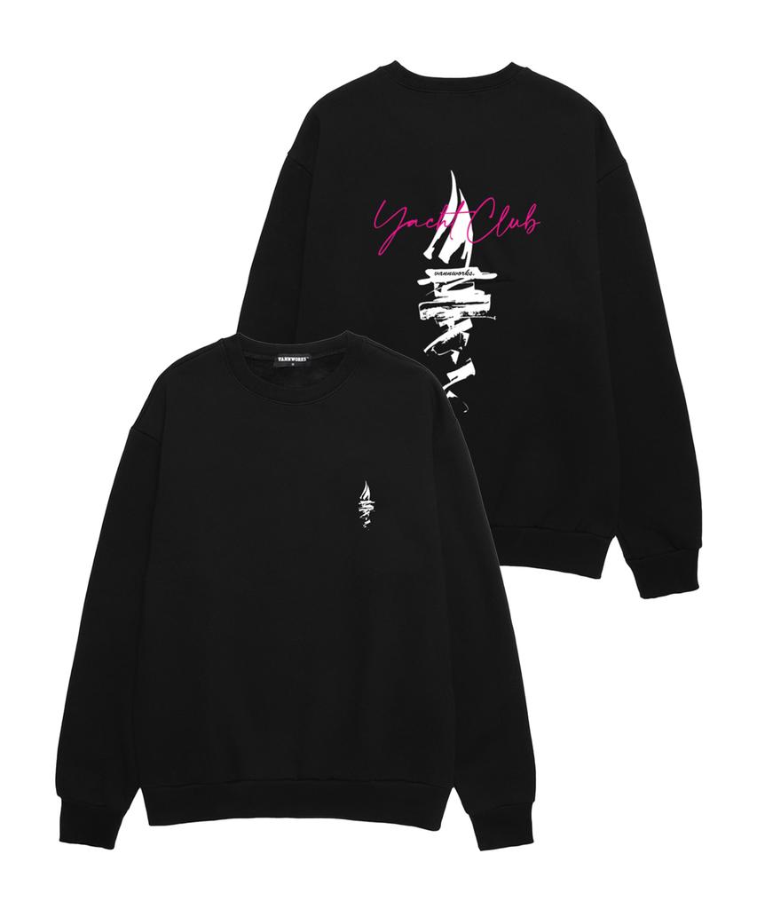 VANNWORKS Yacht Club Oversized Sweatshirt (Vls0007) Black (Type B)