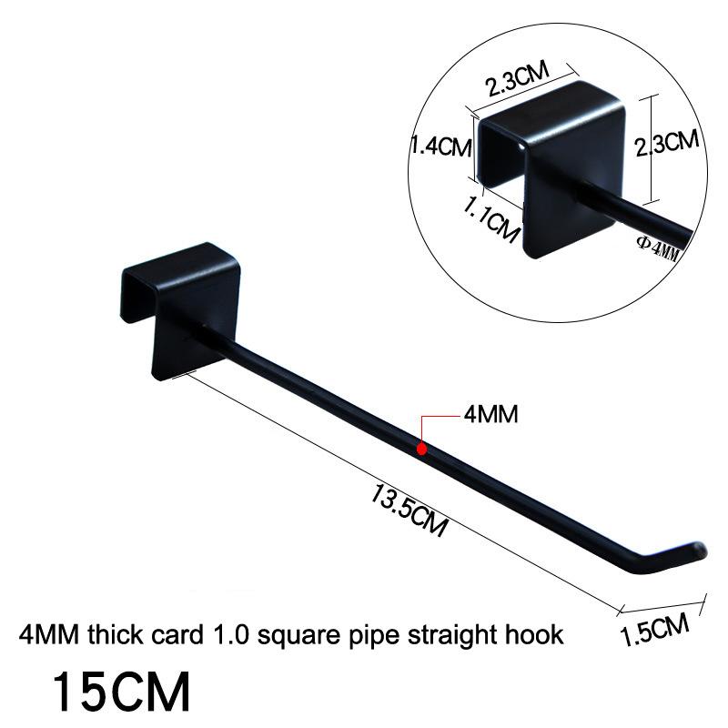 

10 шт. Полочные крючки для выкладки товаров в розничном магазине, крючки-вешалки для супермаркета, многоцелевая стойка из квадратной трубы, самоклеящиеся крючки