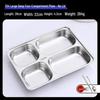 Stainless Steel Divided Lunch Box Tray