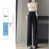 Women's High-Waist Straight-Leg Pants - European Cotton Velvet, Slimming and Drapey for Spring and Autumn 2025