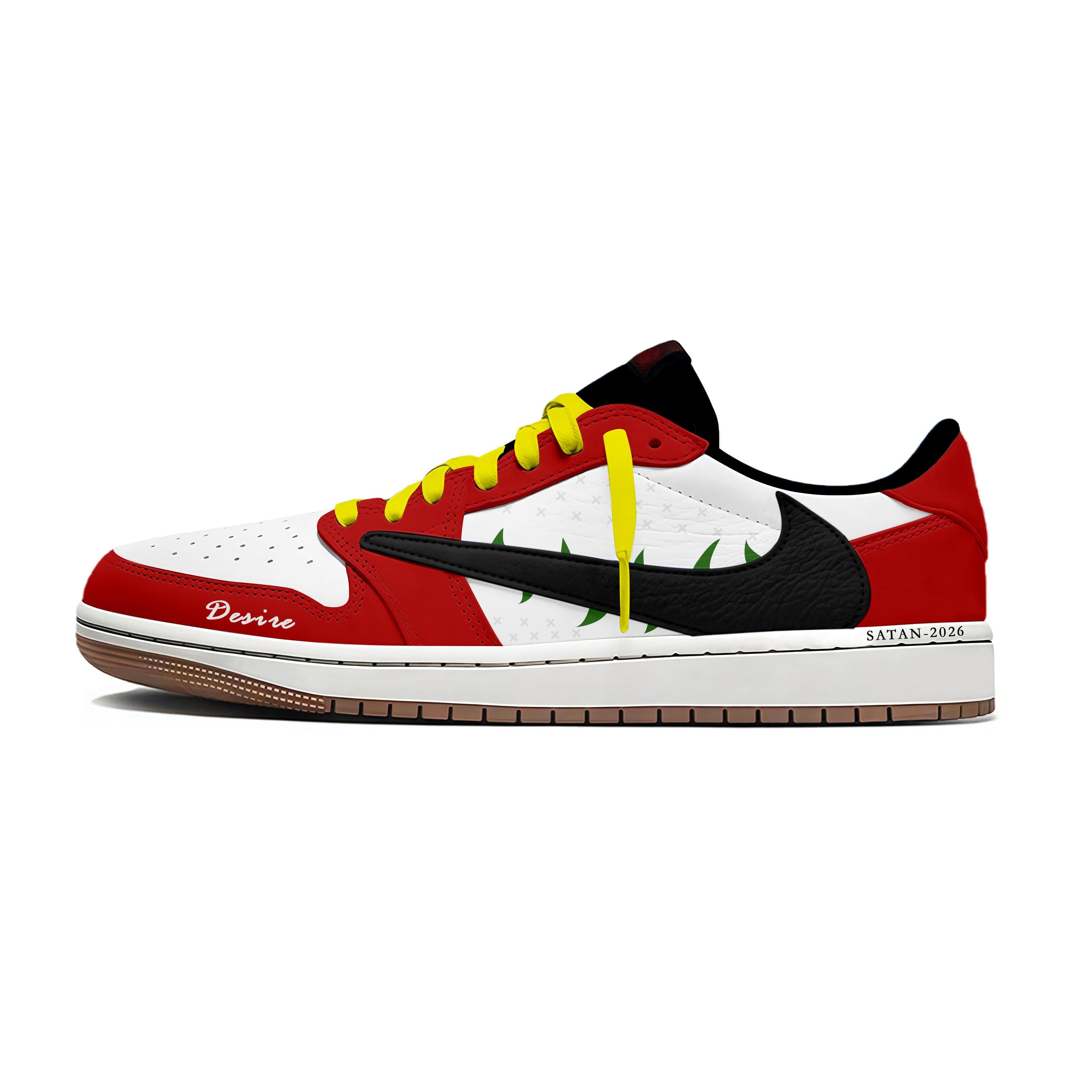 

Travis Scott X Jordan Air Jordan 1 Vintage Basketball Shoes Women s Low top Yellow Green DZ4137-700(Team1868- ) 43