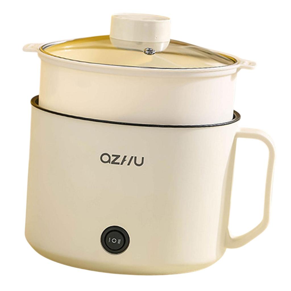 Elektrischer Hot Pot Leicht zu reinigender Kochtopf 2 Stufen einstellbar mit Trockenkochschutz für Shabu Shabu Suppe Pasta Eier Nudeln