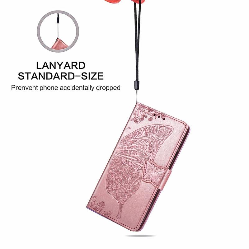 Para OPPO A6 A6C A6S A6T A6X A16 A16S A36 A55S A56 A76 A96 Pro 4G 5G Funda Cartera de Cuero Plegable Soporte para Tarjetas Mariposa Linda