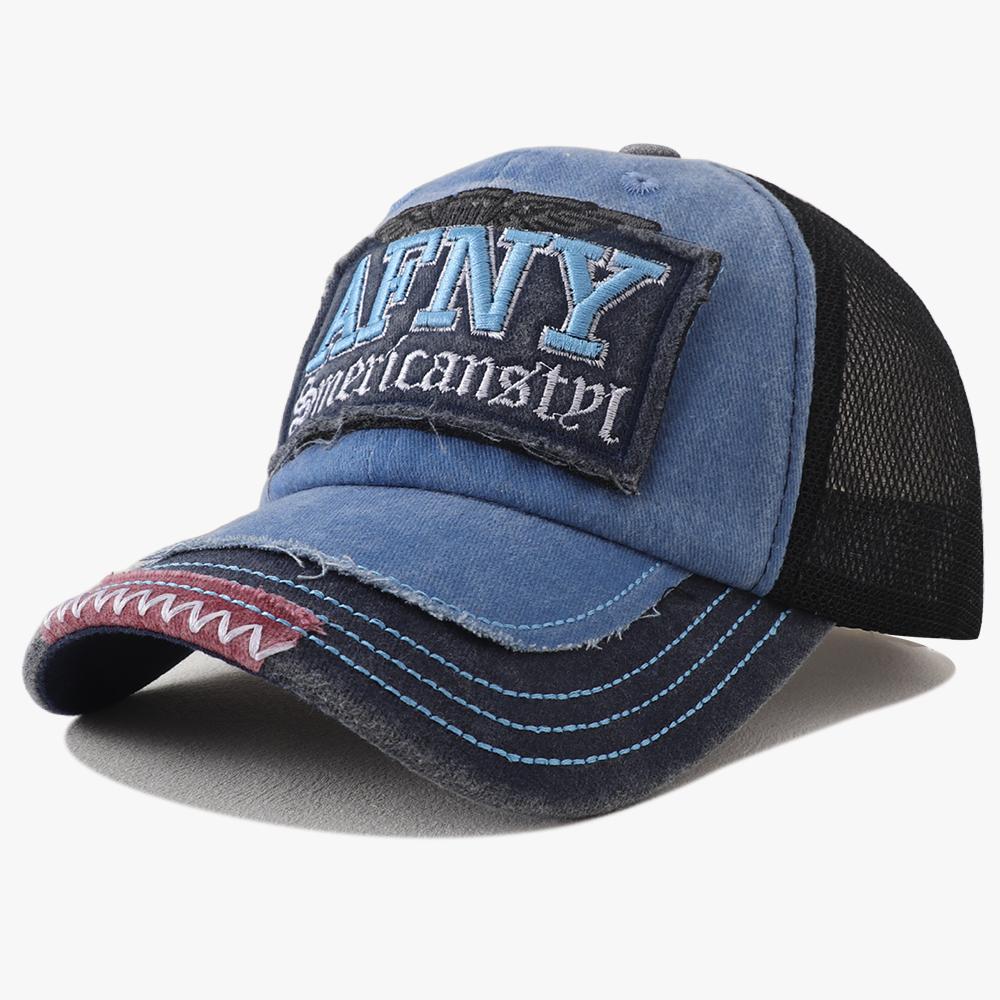

New Designer Unisex Mesh Breathable Baseball Cap Outdoor Letter Embroidery Fishing Hats Sunscreen Cap Snapback Trucker Cap Adjustable
