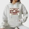 European & American Women's Waffle Knit Hooded Letter Print Sweatshirt