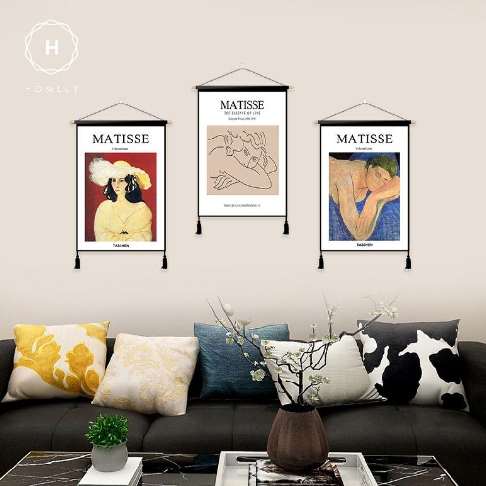 HOMLLY Matisse Mid Century Modern Home Wall Hanging Tapestry Painting