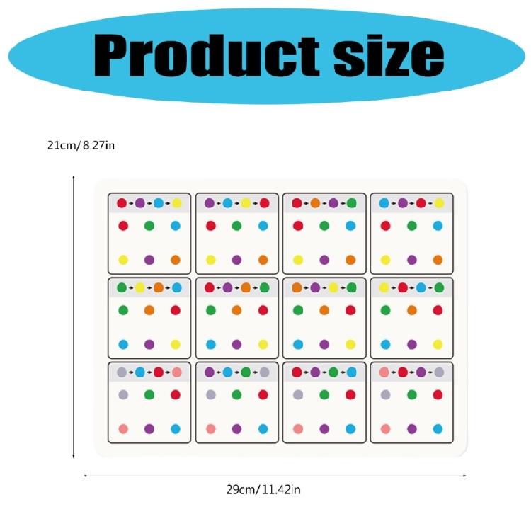 6 Pcs Multifunctional Preschool Concentration Cards Visual Tracking Training Cards For Visual Perception Skills