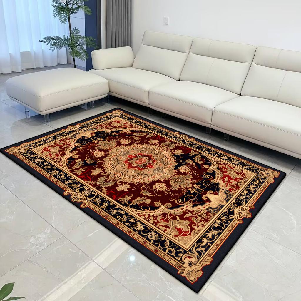 Persische Luxusteppiche zur Wohnzimmerdekoration Zuhause Großer Teppich Rutschfest Schlafzimmer Lounge Teppich Waschbare Sofa Couchtischmatte