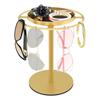 Metal Rotating Sunglass Organizer Eye Glass Display Stand 360 degree Rotation With Tray Jewelry Storage Organizer Detachable